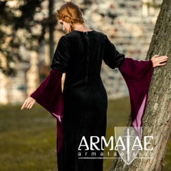 Leonardo Carbone Samtkleid Kleid Circe  2114sr Schwarz Rot bei https://armatae.shop Leonardo Carbone Samtkleid Kleid Circe  2114sr Schwarz Rot bei https://armatae.shop