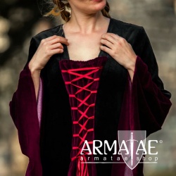 Leonardo Carbone Samtkleid Kleid Circe  2114sr Schwarz Rot bei https://armatae.shop Leonardo Carbone Samtkleid Kleid Circe  2114sr Schwarz Rot bei https://armatae.shop