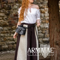 Leonardo Carbone Mittelalterrock Dana Dunkelbraun/Natur 4000dn bei https://armatae.shop
