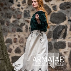 Leonardo Carbone Mittelalter Rock Svenja mit Stickerei Natur 4002n auf Armatae.shop