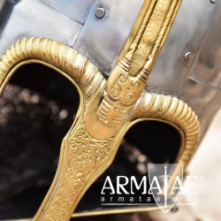 Coppergate Helm, mit vernieteter Kettenbrünne, 1,6 mm Stahl auf https://armatae.shop