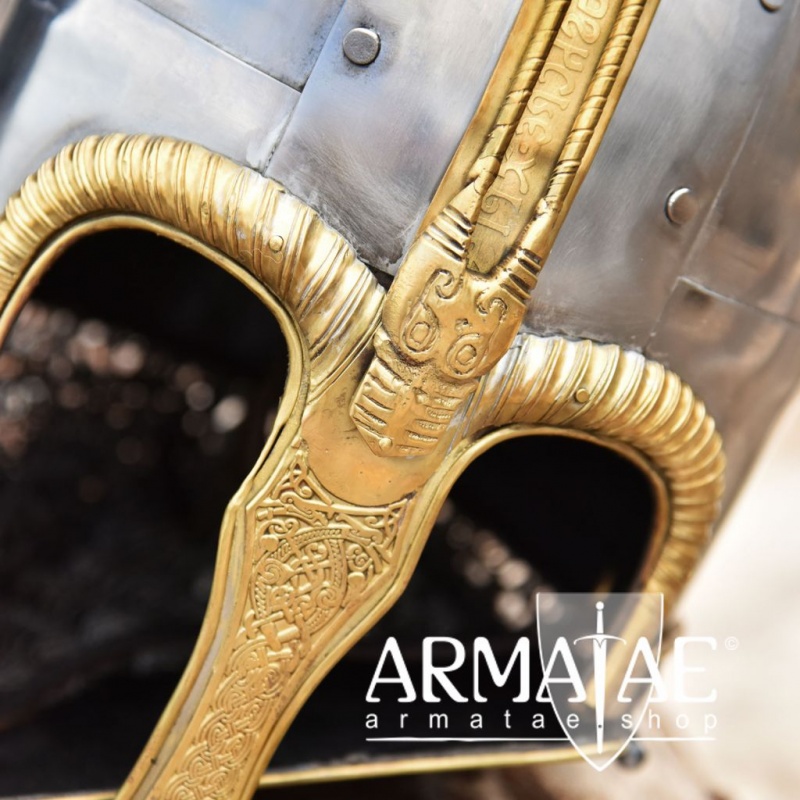 Coppergate Helm, mit vernieteter Kettenbrünne, 1,6 mm Stahl auf https://armatae.shop Coppergate Helm, mit vernieteter Kettenbrünne, 1,6 mm Stahl auf https://armatae.shop
