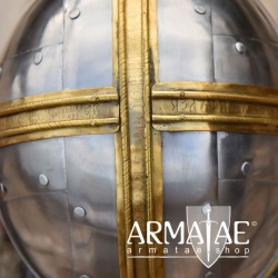 Coppergate Helm, mit vernieteter Kettenbrünne, 1,6 mm Stahl auf https://armatae.shop Coppergate Helm, mit vernieteter Kettenbrünne, 1,6 mm Stahl auf https://armatae.shop