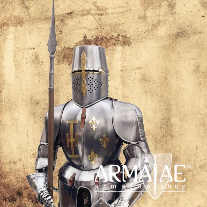 Turnierrüstung mit Lanze und Schild nach einem Original aus der königlichen Rüstkammer in Madrid auf https://armatae.shop Turnierrüstung mit Lanze und Schild nach einem Original aus der königlichen Rüstkammer in Madrid auf https://armatae.shop