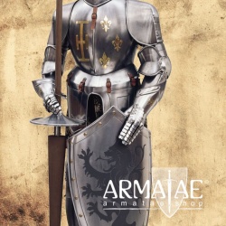 Turnierrüstung mit Lanze und Schild nach einem Original aus der königlichen Rüstkammer in Madrid auf https://armatae.shop Turnierrüstung mit Lanze und Schild nach einem Original aus der königlichen Rüstkammer in Madrid auf https://armatae.shop