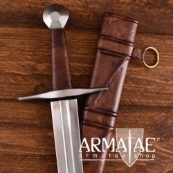 Sir Wiliam Marshal Einhandschwert mit Lederscheide, detailgetreue Replik auf https://armatae.shop Sir Wiliam Marshal Einhandschwert mit Lederscheide, detailgetreue Replik auf https://armatae.shop
