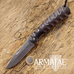 Großes Taschenmesser 440 Messerstahl Ebenholz Griffschalen