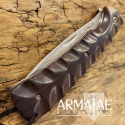 Großes Taschenmesser 440 Messerstahl Ebenholz Griffschalen Großes Taschenmesser 440 Messerstahl Ebenholz Griffschalen