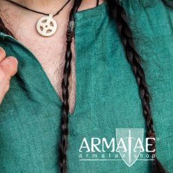 Wikinger Tunika Halvar aus 100 % Leinen in Farbe Grün auf https://armatae.shop