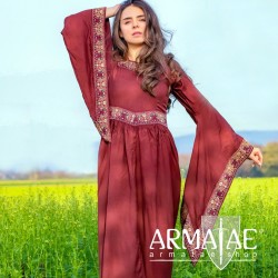 Edles Kleid Viskosekleid Burgunder von Leonardo Carbone 2823r Edles Kleid Viskosekleid Burgunder von Leonardo Carbone 2823r