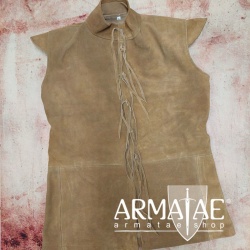 Wildleder Wams, Lederwams, Rüstwams aus Rauleder bzw. dickem Veloursleder auf https://armatae.shop