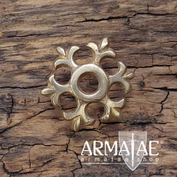 Zierniete, Fleur de Lis Rosette aus massivem Messing auf https://armatae.shop