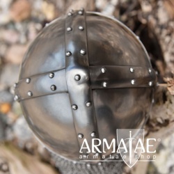 Schaukampftauglicher, vendelzeitlicher Spangenhelm mit Kettenbrünne von Ulfberth auf https://armatae.shop Schaukampftauglicher, vendelzeitlicher Spangenhelm mit Kettenbrünne von Ulfberth auf https://armatae.shop