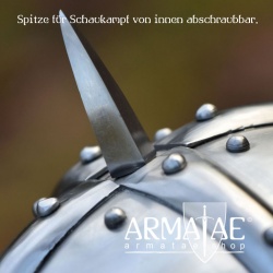 Wikinger Helm mit Brünne 2 mm Stahl auf https://armatae.shop