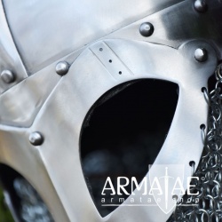 Wikinger Helm mit Brünne 2 mm Stahl auf https://armatae.shop