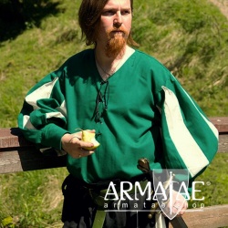 Landsknecht Hemd Grün-Weiß