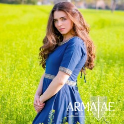 Kurzarmkleid Ennlin Blau