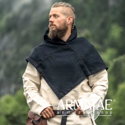 Skjoldehamm Gugel aus hochwertigem Wollmix in Farbe Schwarz auf https://armatae.shop