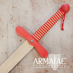 72 cm Holzschwert mit zweifarbig gewickeltem Griff und rundem Knauf auf https://armatae.shop 72 cm Holzschwert mit zweifarbig gewickeltem Griff und rundem Knauf auf https://armatae.shop