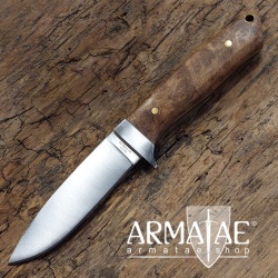 Fahrtenmesser Wurzelholz 42952 mit Lederscheide auf https://armatae.shop