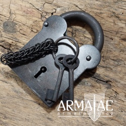 Vorhängeschloss Handarbeit - aus Stahl geschmiedet auf https://armatae.shop
