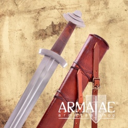 Wikinger Schaukampfschwert mit Holz-Lederscheide auf https://armatae.shop Wikinger Schaukampfschwert mit Holz-Lederscheide auf https://armatae.shop