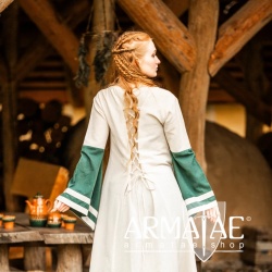 Mittelalterkleid Dorothea Natur/Blau Art. Nr.: 4796 natur / gruen von Leonardo Carbone auf https://armatae.shop Mittelalterkleid Dorothea Natur/Blau Art. Nr.: 4796 natur / gruen von Leonardo Carbone auf https://armatae.shop