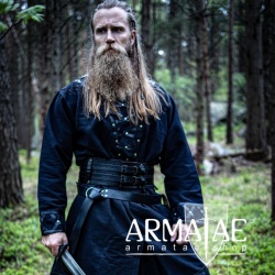 Armatae.shop Tunika Erik mit Leder Schwarz ALC-8149s von Leonardo Carbone Armatae.shop Tunika Erik mit Leder Schwarz ALC-8149s von Leonardo Carbone