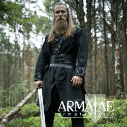 Armatae.shop Tunika Erik mit Leder Schwarz ALC-8149s von Leonardo Carbone Armatae.shop Tunika Erik mit Leder Schwarz ALC-8149s von Leonardo Carbone