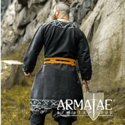 Armatae.shop Tunika Erik mit Leder Schwarz ALC-8149s von Leonardo Carbone Armatae.shop Tunika Erik mit Leder Schwarz ALC-8149s von Leonardo Carbone