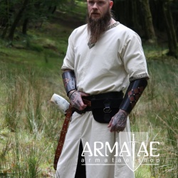 Armatae.shop Tunika Richard gebordet Natur ALC-8085n von Leonardo Carbone