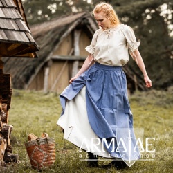 Mittelalter Rock "Elise" Blau/Natur auf https://armatae.shop