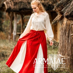 Mittelalter Rock "Isabel auf https://armatae.shopla" Rot/Natur