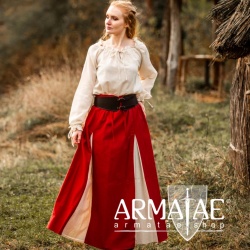 Mittelalter Rock "Isabel auf https://armatae.shopla" Rot/Natur Mittelalter Rock "Isabel auf https://armatae.shopla" Rot/Natur