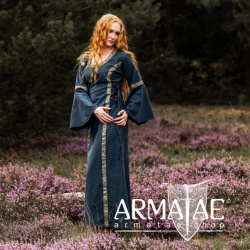 Mittelalter Baumwollkleid "Angie" Blau auf https://armatae.shop