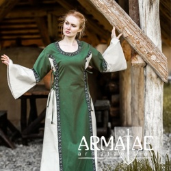 Mittelalter Baumwollkleid "Angie" Gruen/Natur auf https://armatae.shop Mittelalter Baumwollkleid "Angie" Gruen/Natur auf https://armatae.shop