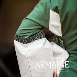 Mittelalter Baumwollkleid "Angie" Gruen/Natur auf https://armatae.shop Mittelalter Baumwollkleid "Angie" Gruen/Natur auf https://armatae.shop