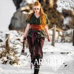 Wikinger Tunika Damen "Matilda" Grün auf https://armatae.shop