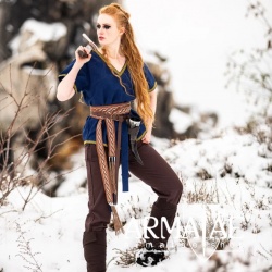 Wikinger Tunika Damen "Matilda" Blau auf https://armatae.shop Wikinger Tunika Damen "Matilda" Blau auf https://armatae.shop