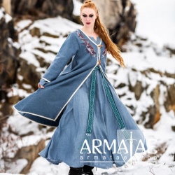 Wikinger Kleid 100 % Leinen "Anna" Taubenblau auf https://armatae.shop Wikinger Kleid 100 % Leinen "Anna" Taubenblau auf https://armatae.shop