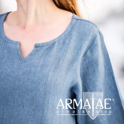 Wikinger Kleid 100 % Leinen "Anna" Taubenblau auf https://armatae.shop Wikinger Kleid 100 % Leinen "Anna" Taubenblau auf https://armatae.shop