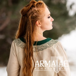 Wikinger Kleid "Lagertha" Natur/Grün auf https://armatae.shop Wikinger Kleid "Lagertha" Natur/Grün auf https://armatae.shop