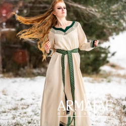 Wikinger Kleid "Lagertha" Natur/Grün auf https://armatae.shop Wikinger Kleid "Lagertha" Natur/Grün auf https://armatae.shop