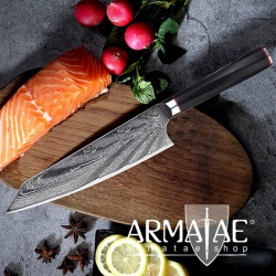 Armatae Cuoco pro Gastro High End Damaststahl Messer auf https://armatae.shop
