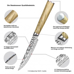 2 Stück Damast Steakmesser mit Eichenbretter auf https://armatae.shop 2 Stück Damast Steakmesser mit Eichenbretter auf https://armatae.shop