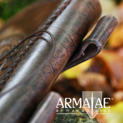 Gürteltasche mit Vegvisir-Prägung, Leder, Braun auf https://armatae.shop Gürteltasche mit Vegvisir-Prägung, Leder, Braun auf https://armatae.shop