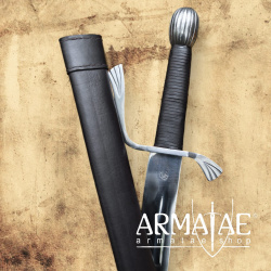 Schaukampf-Falchion mit Lederscheide auf https://armatae.shop Schaukampf-Falchion mit Lederscheide auf https://armatae.shop