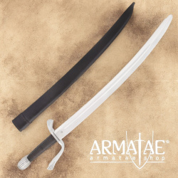 Schaukampf-Falchion mit Lederscheide auf https://armatae.shop Schaukampf-Falchion mit Lederscheide auf https://armatae.shop