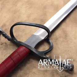 Meisterschmiedeschwert antik inkl. blauer Scheide, roten Halter und roten Gürtel auf https://armatae.shop Meisterschmiedeschwert antik inkl. blauer Scheide, roten Halter und roten Gürtel auf https://armatae.shop