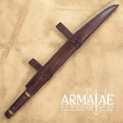 Sax von Beagnoth mit Lederscheide auf https://armatae.shop Sax von Beagnoth mit Lederscheide auf https://armatae.shop